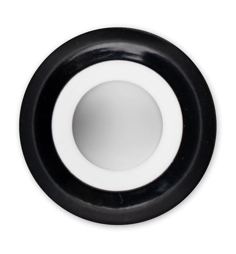 Overhead view of the Proxy 3D Chamber’s white ceramic bowl surface centered inside the round opening.