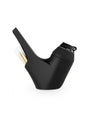 Black Proxy Travel Pipe with Proxy core attached, sleek silicone shell designed for durable travel use.
