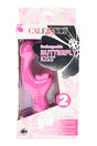 Pink silicone dual-motor butterfly vibrator with curved shaft and tickling wings; USB rechargeable and waterproof.