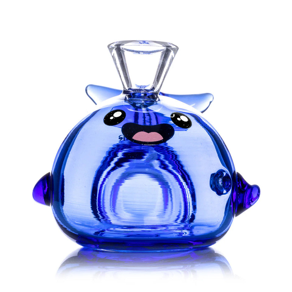 4" Hemper Blue Whale Glass Hand Pipe – P3297