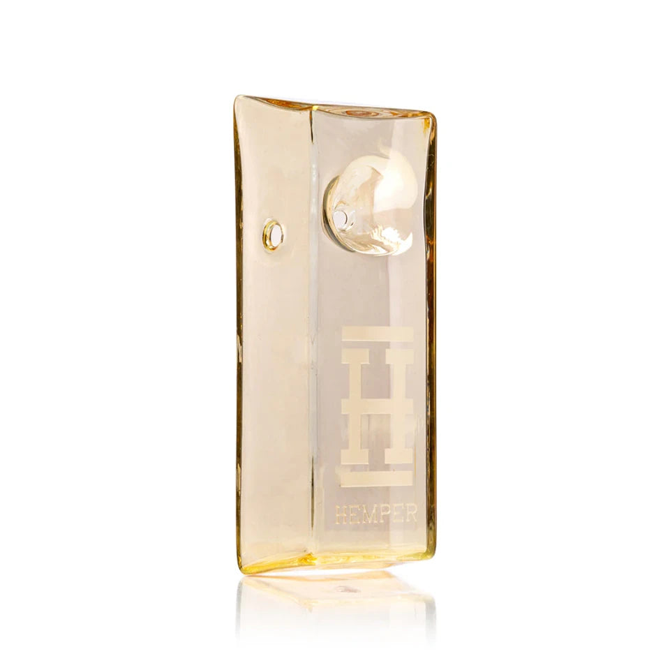 4" Hemper Gold Brick Glass Hand Pipe – P3317