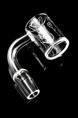 14.5mm Male Domeless Frosted Design Flat Top Quartz Banger Nail - BS765