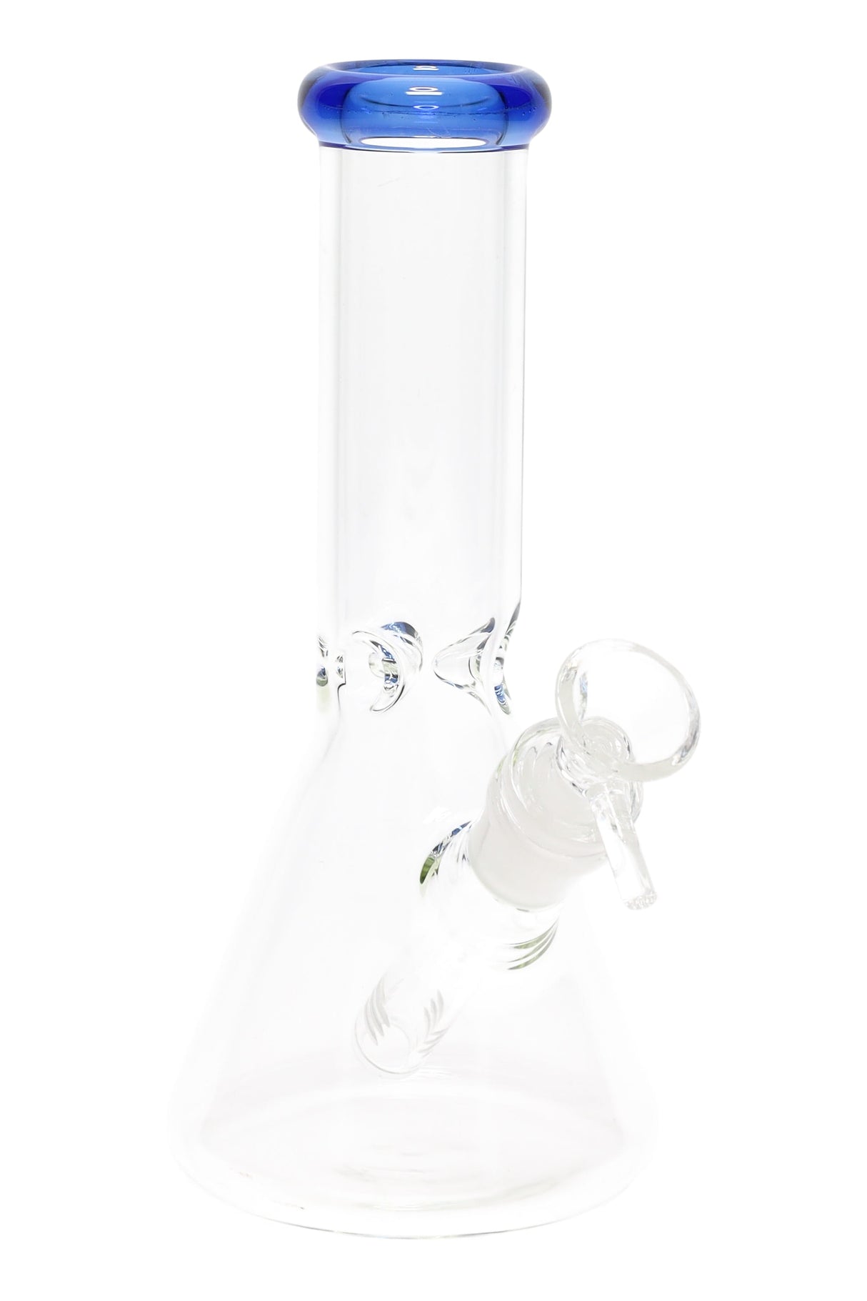 Colored Rim Glass Beaker Bong “Pastel Pour” – 8″
