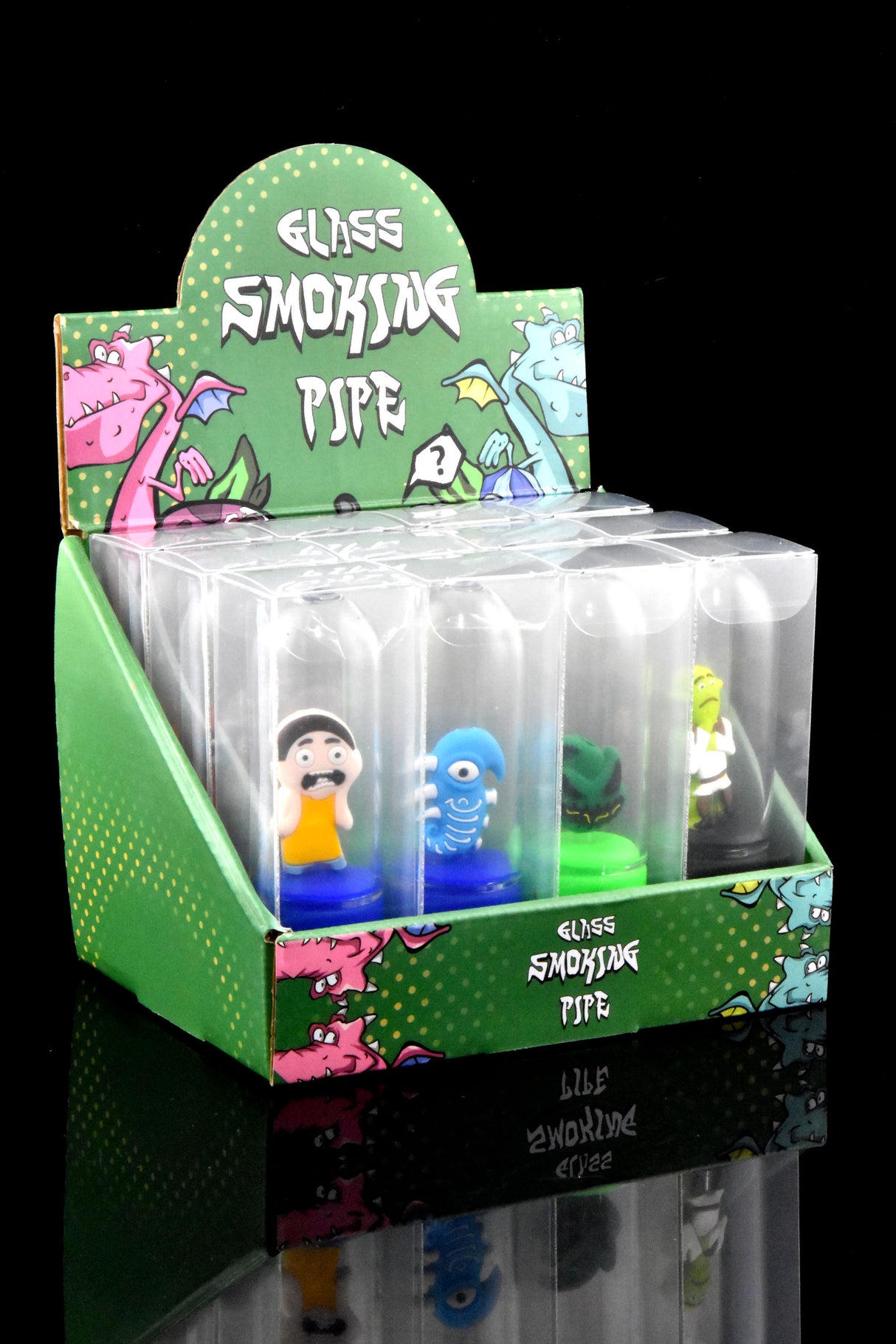 Colorful Silicone and Glass Character Hand Pipe - P2965