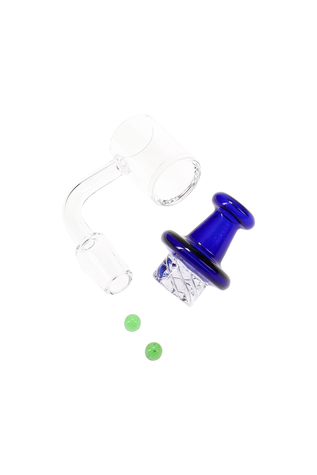 Quartz 14.5 mm Male Spinner Banger – Domeless – With Banger Beads