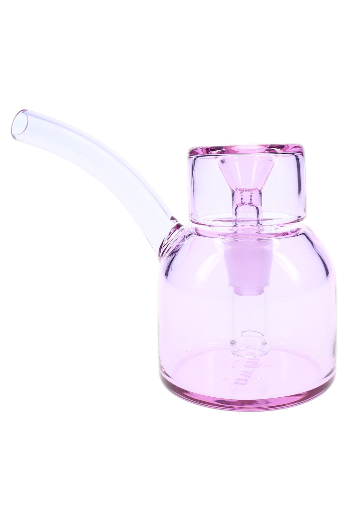 Orchid purple 5″ NWTN Vesper glass bubbler with matching bowl and curved neck, soft pastel finish for home use.