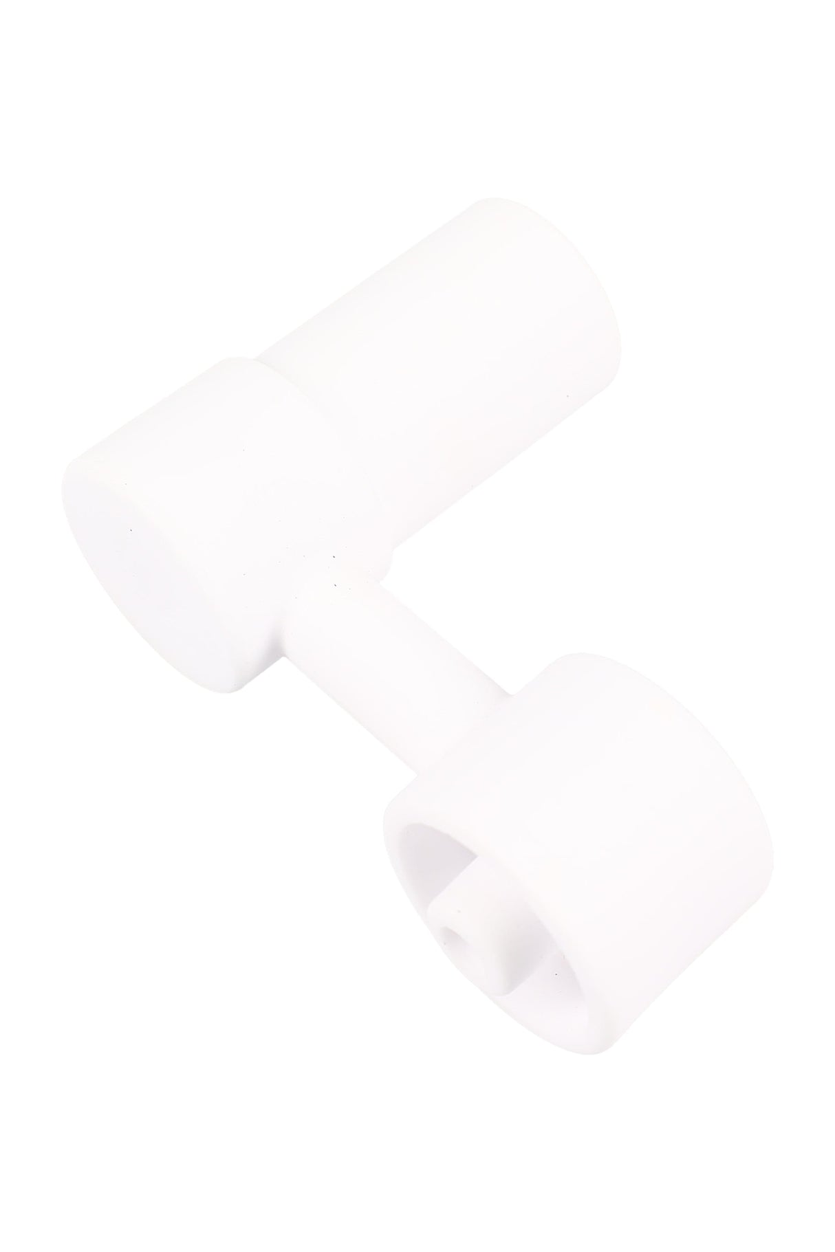 Angled view showing the ceramic sidecar nail’s domeless cup and 14/18 mm compatible female joint for concentrate rigs.