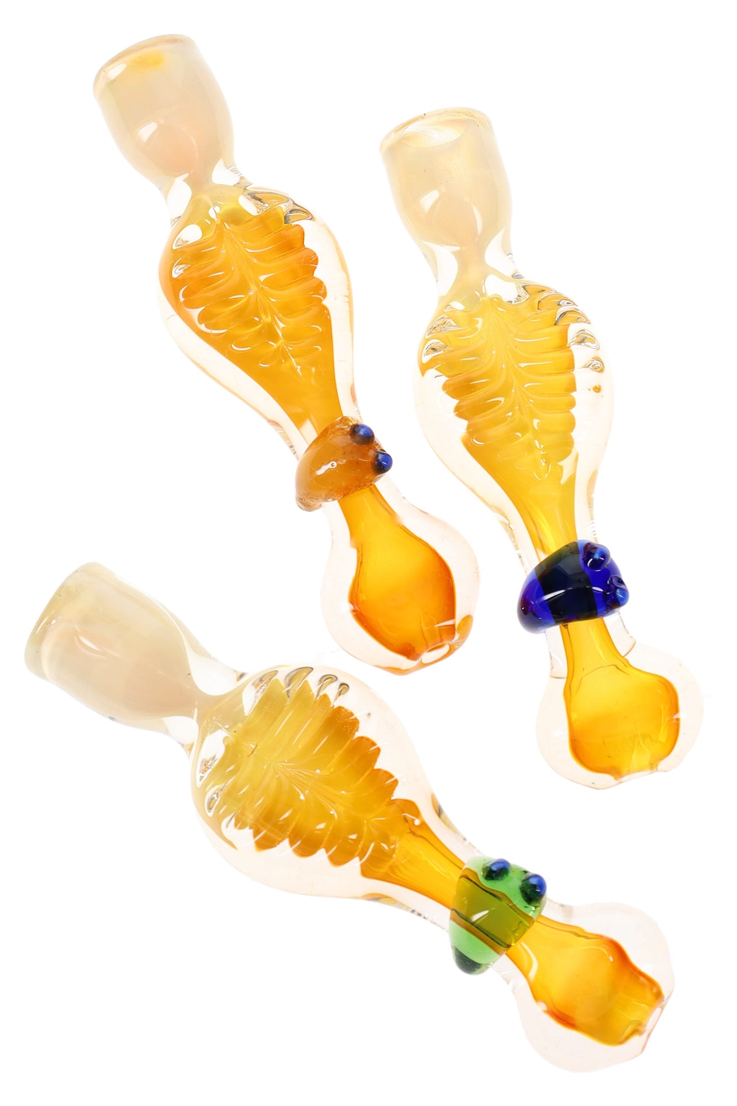 Fumed Color-Changing Glass Chillum “Critter” – 4″