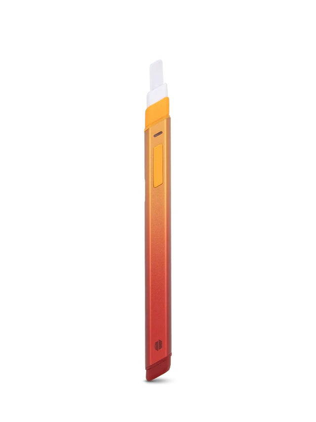 Daybreak Puffco Hot Knife electric dab tool, gradient orange-red body with ceramic tip extended, sleek side profile.