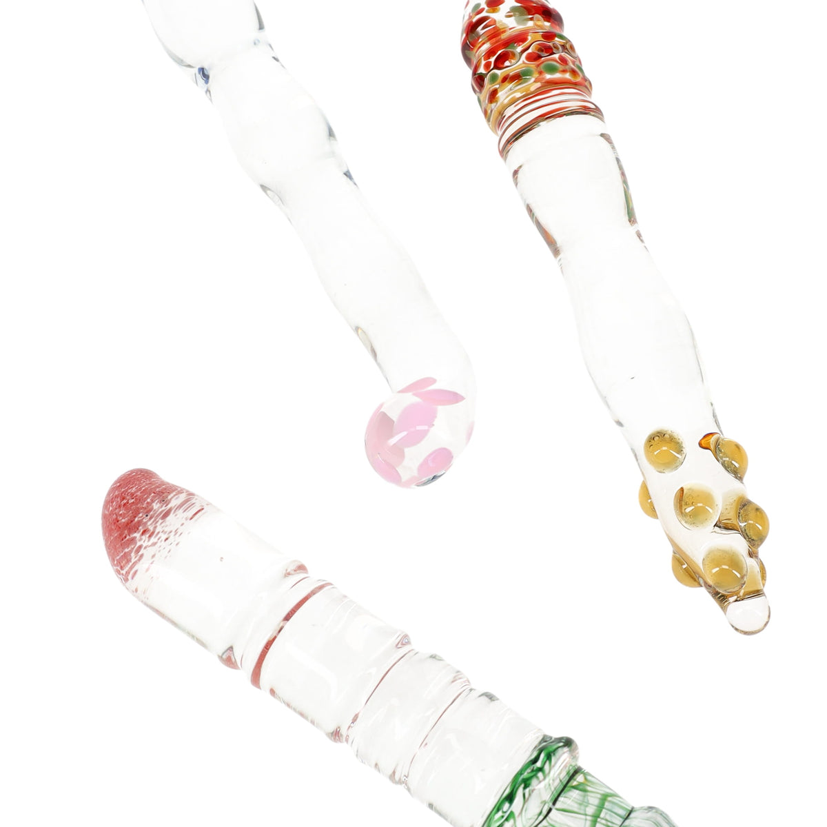 Large Glass Dildo  Assorted  US-Made  Primate Glass