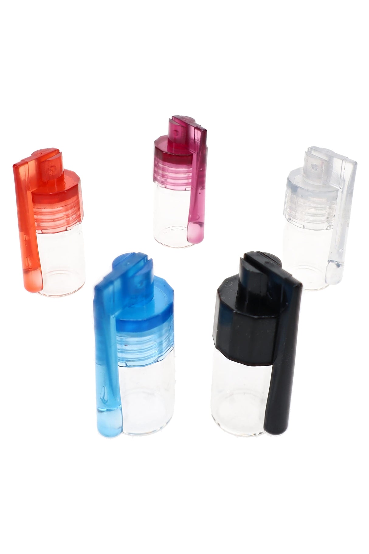(Assorted Colors) Snuff Vial with Spoon 38-67 mm
