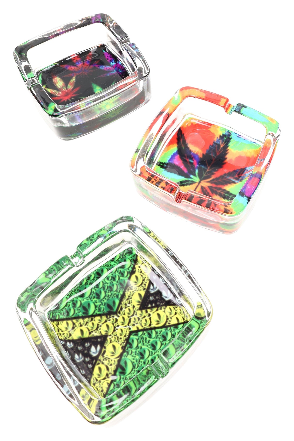 3.5″ Square Glass Ashtray – Pop Designs