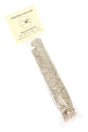 Prairie Falcon blue sage smudge stick in retail sleeve with “Palo Santo” card, hand-tied bundle for home fragrance.