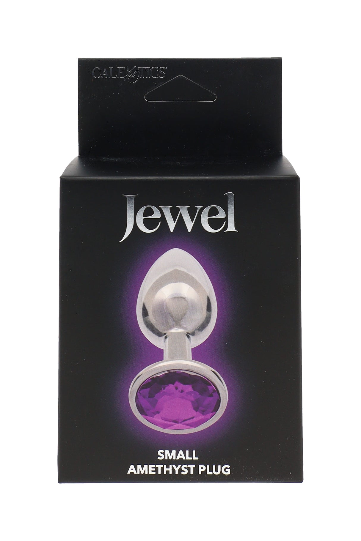 Jewel Small Plug retail package showing metal plug with faceted gem base and “small” sizing callout