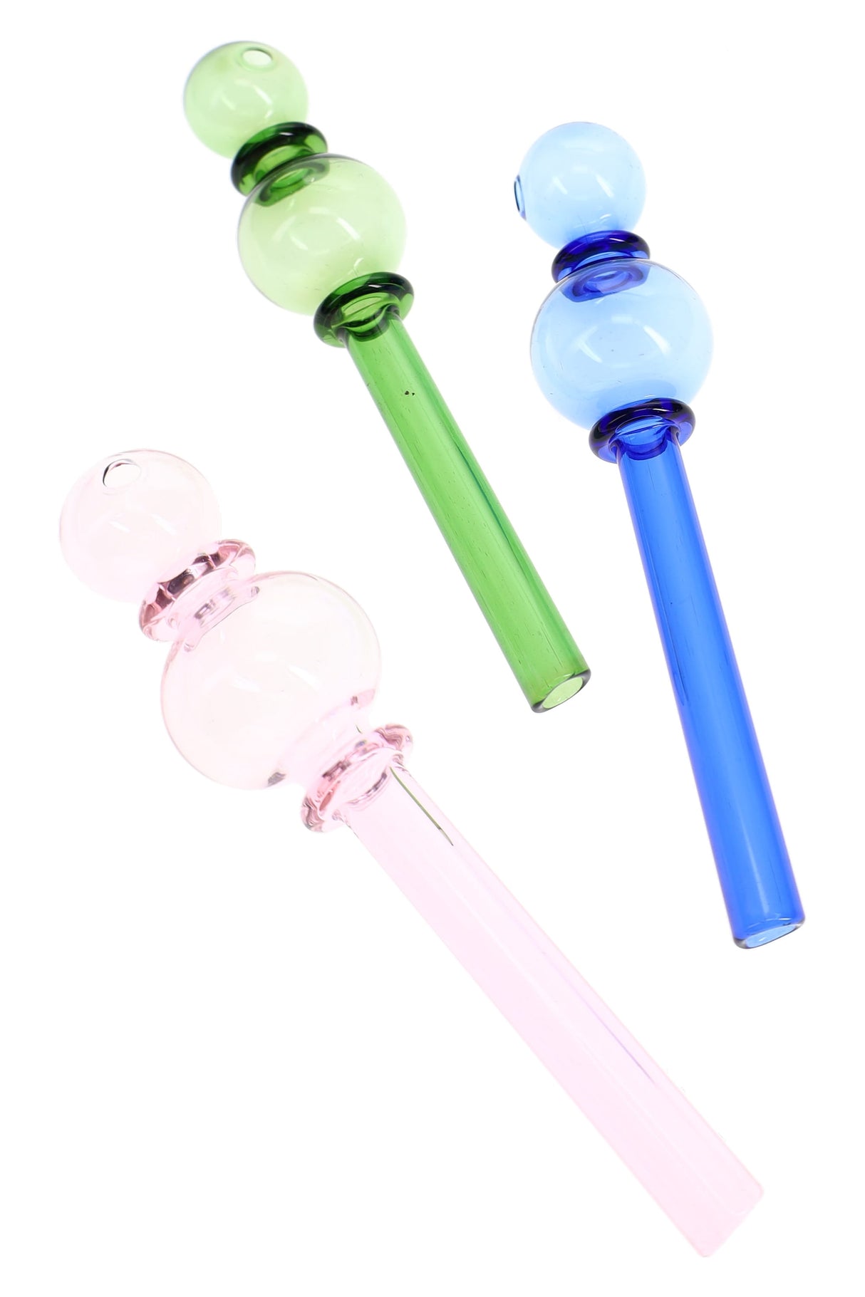 (US Made) 6" Colored Glass Double Oil Burner Pipe – OIL261