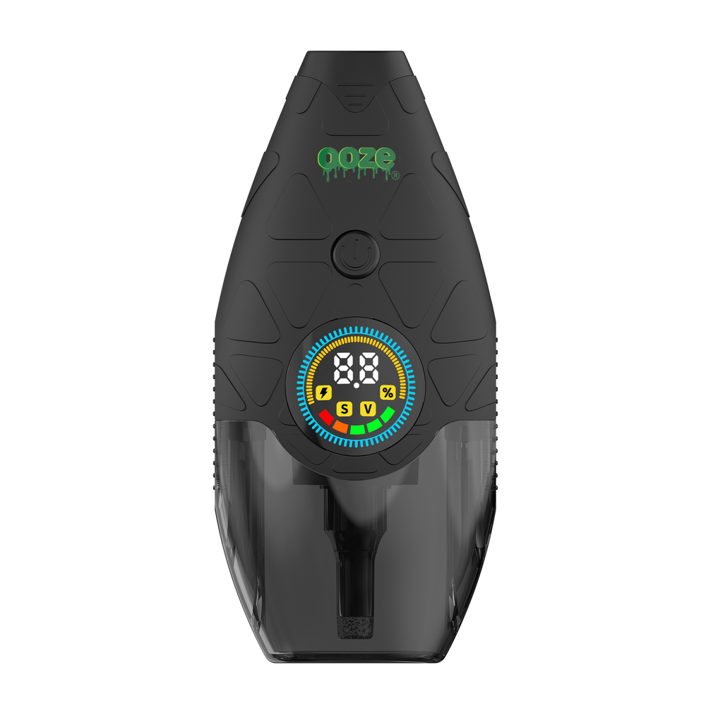 Black Ooze Hover concentrate vaporizer with digital display and translucent protective lower cover