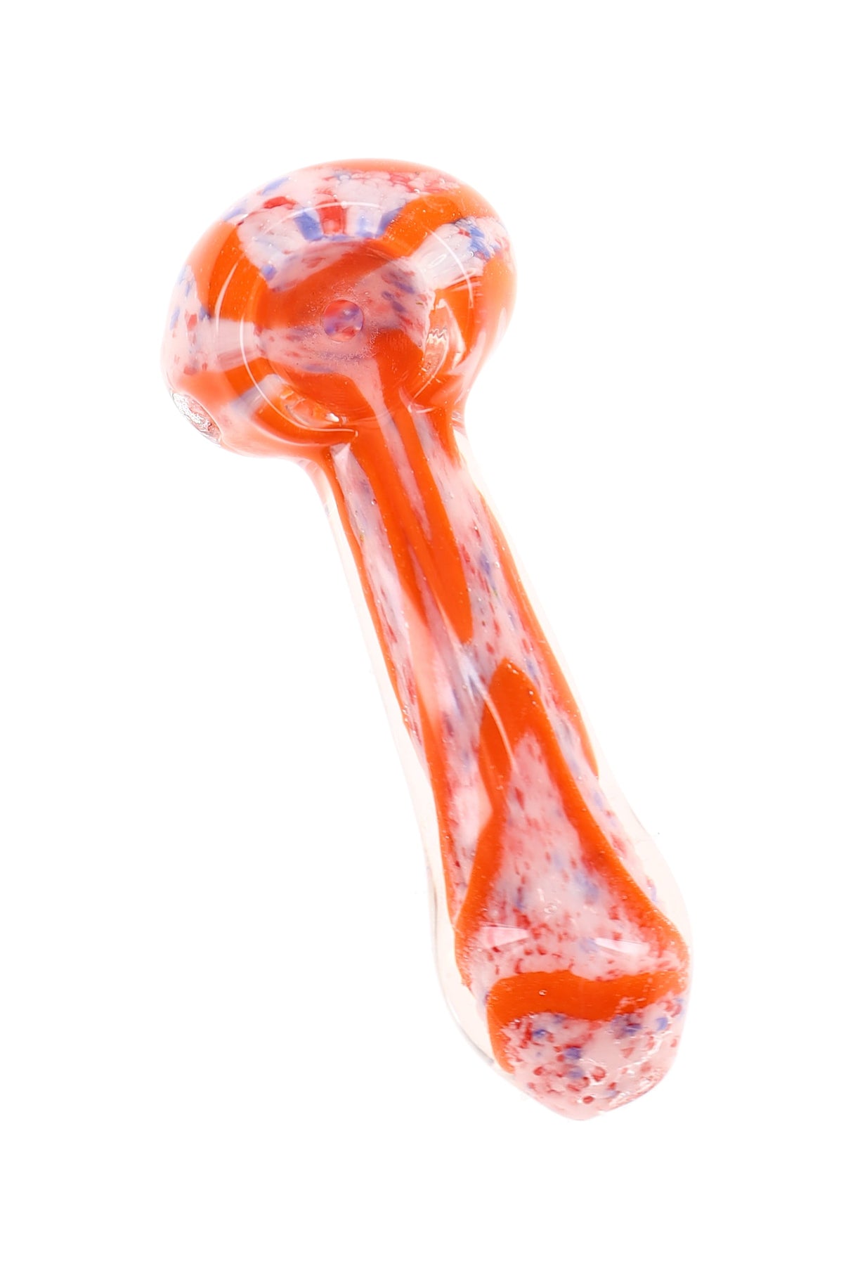 (Assorted Colors) 3.5″ Striped Frit Glass Pipe
