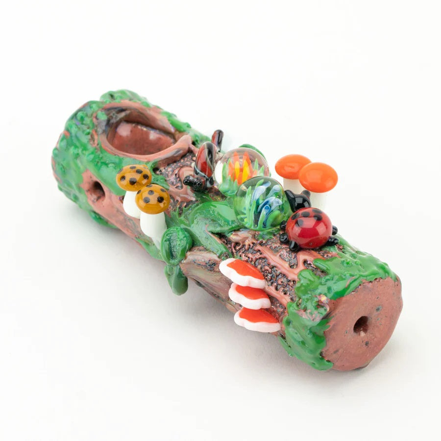 (US Made) Mossy Log Dry Pipe - P2890