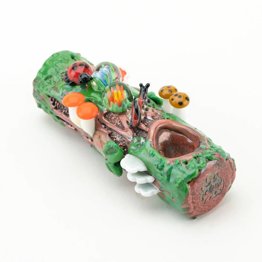 (US Made) Mossy Log Dry Pipe - P2890