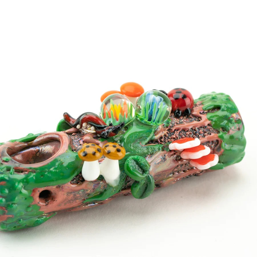 (US Made) Mossy Log Dry Pipe - P2890