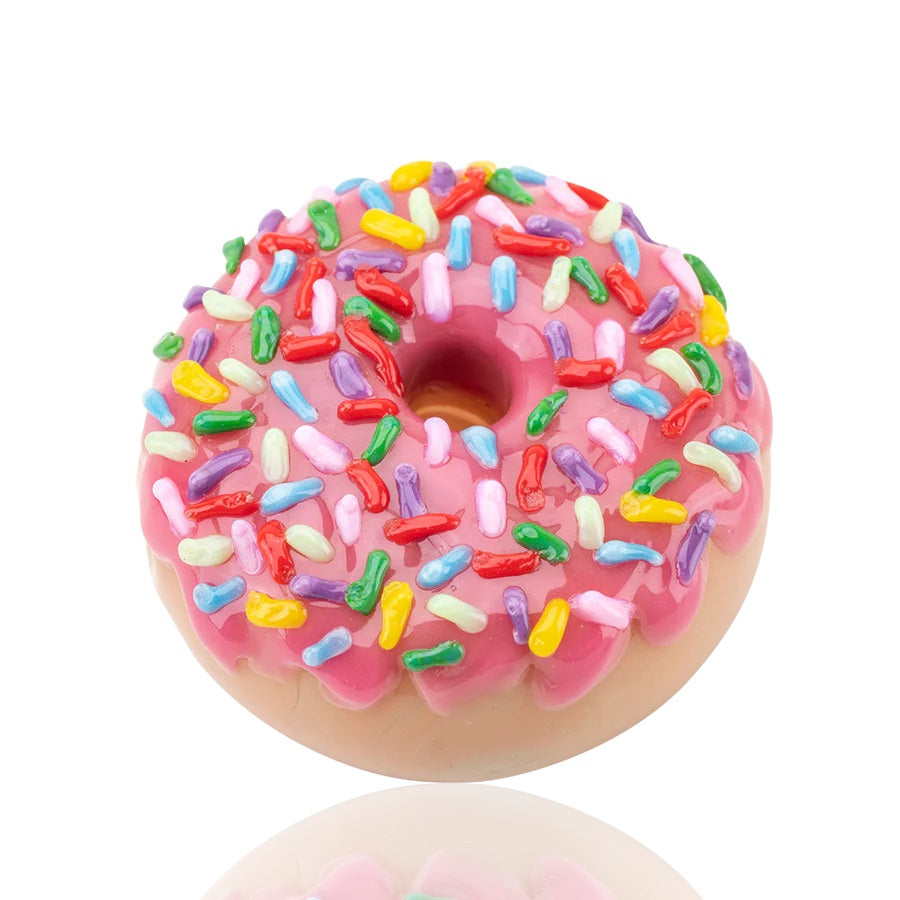 (US Made) Pink Sprinkle Donut Dry Pipe - P2891