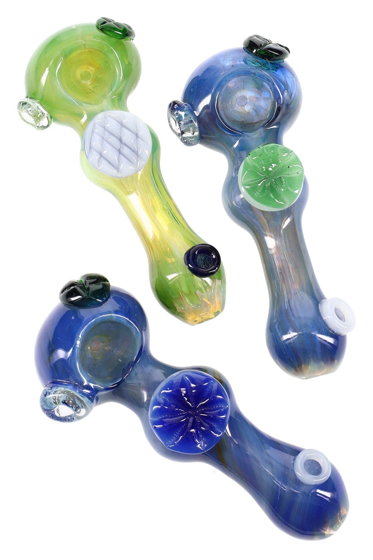5" Color Changing Silver Fumed Glass Pipe - P2910