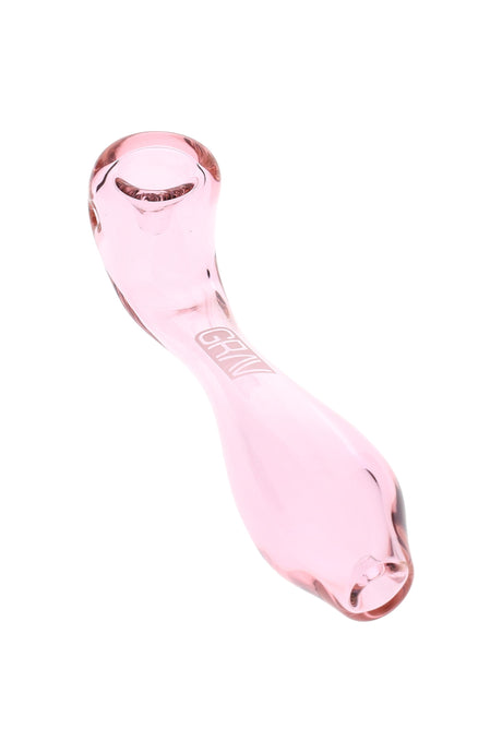 Pink GRAV Classic Sherlock hand pipe close detail of bowl and ash catch against neutral background
