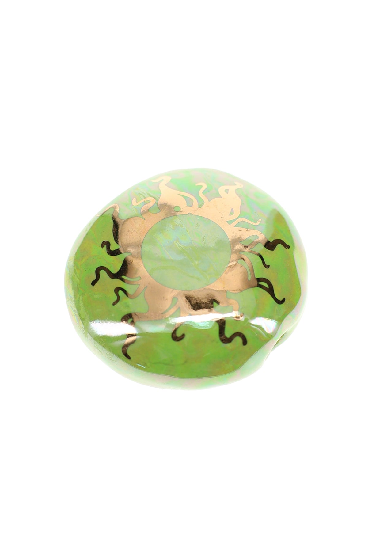 Ancient Creations Ceramics Round Ceramic Smoke Stone – 2″ – US-Made