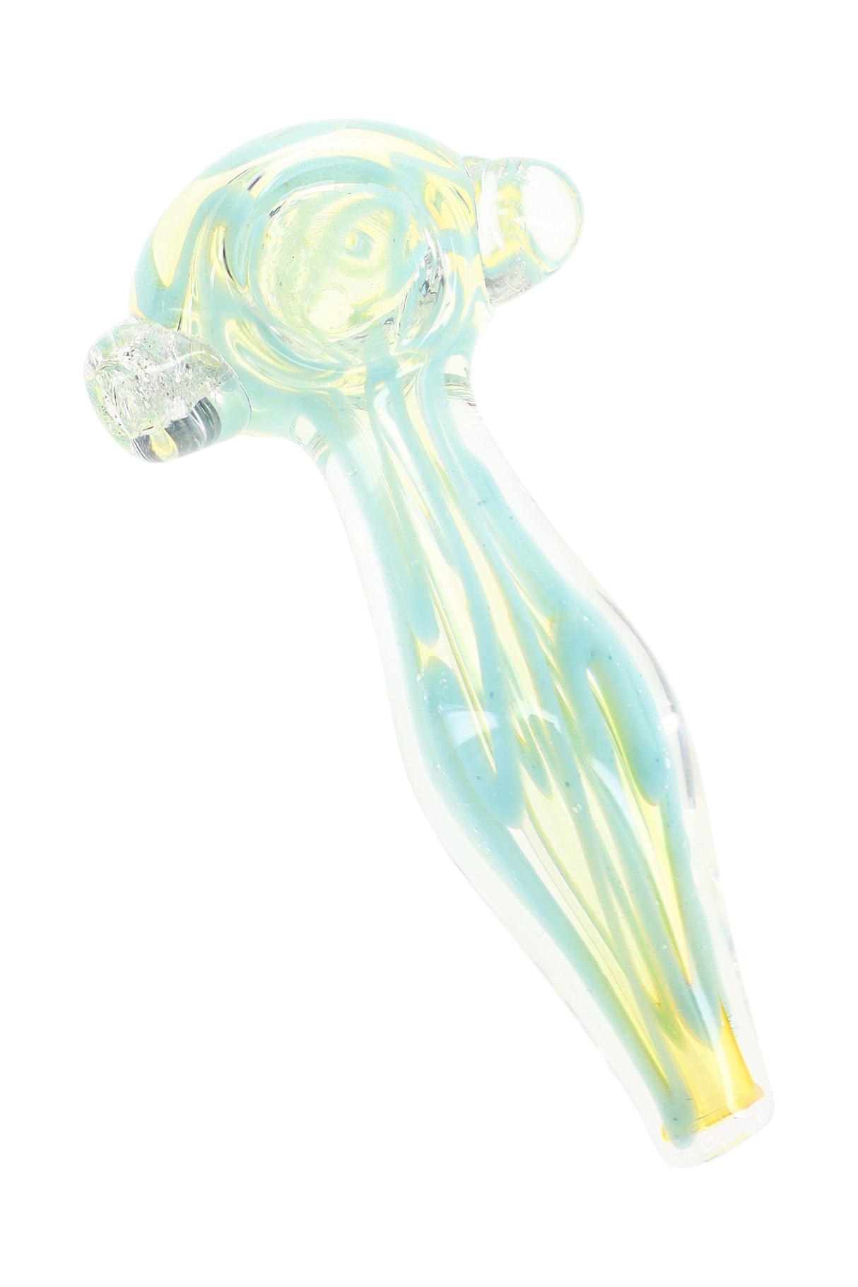 4" Color Changing Squiggle Striped Glass Pipe - P3331