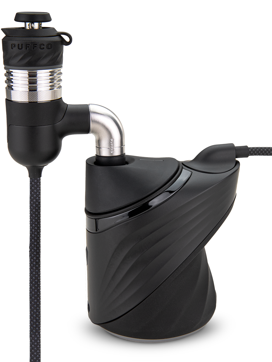 Close-up of Peak Pro Link mounted on Peak Pro base, connection detail showing seated adapter cup