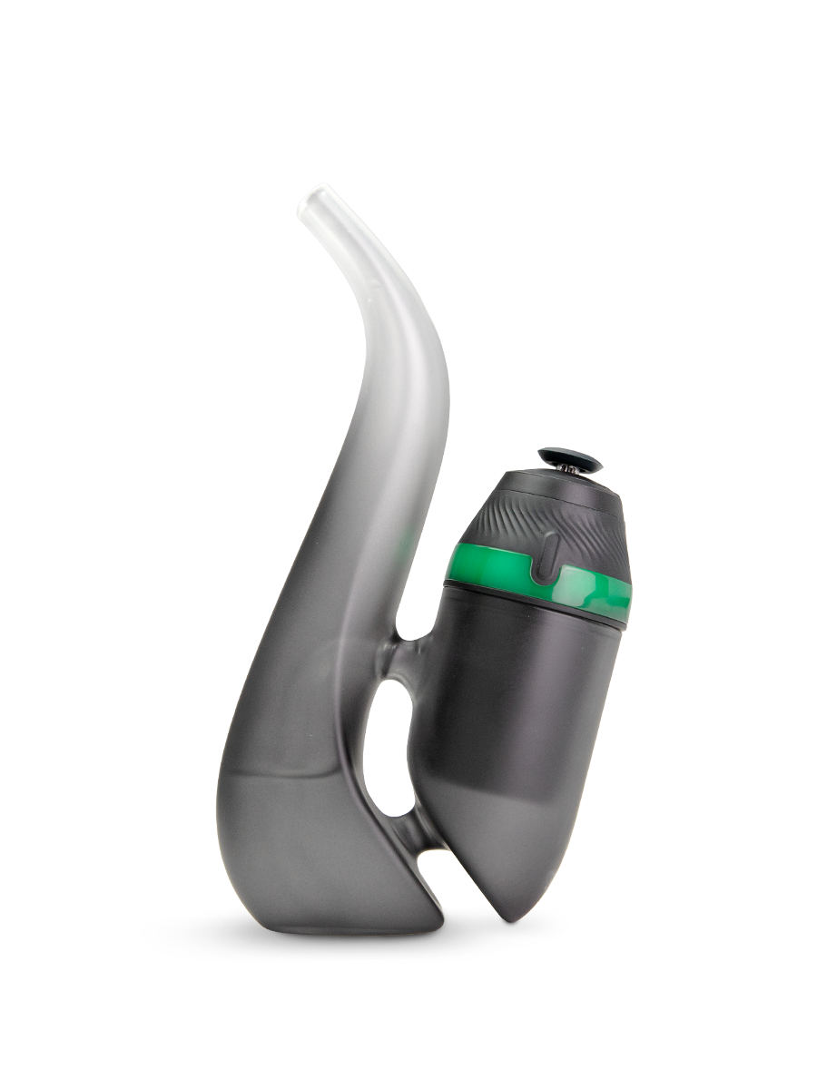 Onyx Puffco New Proxy Bub with New Proxy base installed and water in chamber, compact rig-style setup for smoother draws.