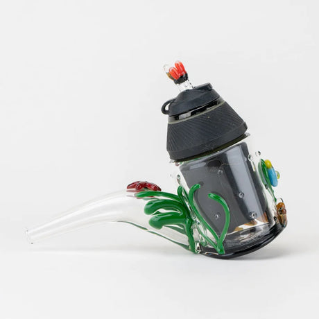 Side angle of Under the Sea Proxy Sherlock showing green seaweed trails along the stem with small coral fan near the bend.