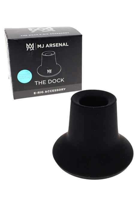 MJ Arsenal Dock stand accessory shown with packaging, designed to hold Pivot tops for display and stability.