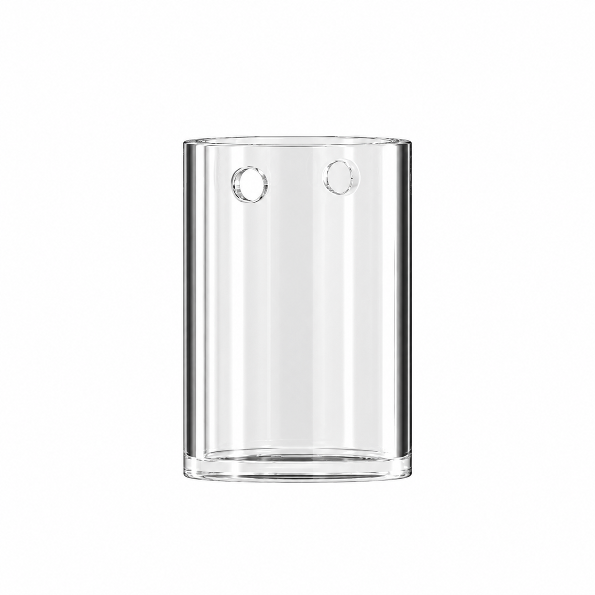 Dr. Dabber Switch GO quartz vaporizer insert with clear cylindrical walls and two precision-cut side openings
