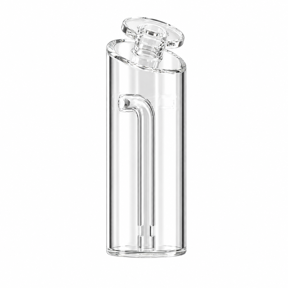 Dr. Dabber Switch GO replacement glass attachment with clear chamber, top opening and laser-cut percolator