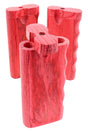 Large 4″ red grip dugout case for one-hitter setups; textured hold for portable dry herb sessions; dugout only, cigarette bat sold separately.