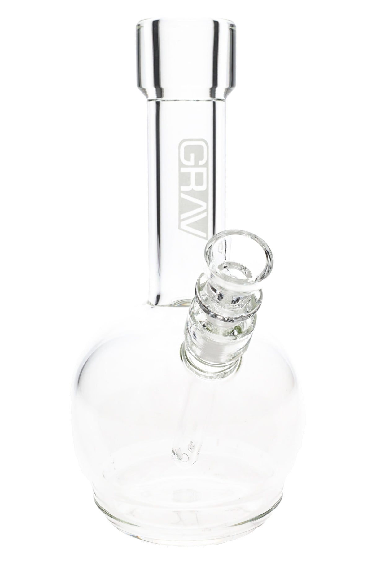GRAV Mini Clear Round Base Glass Bong – 10 mm – 6.5″