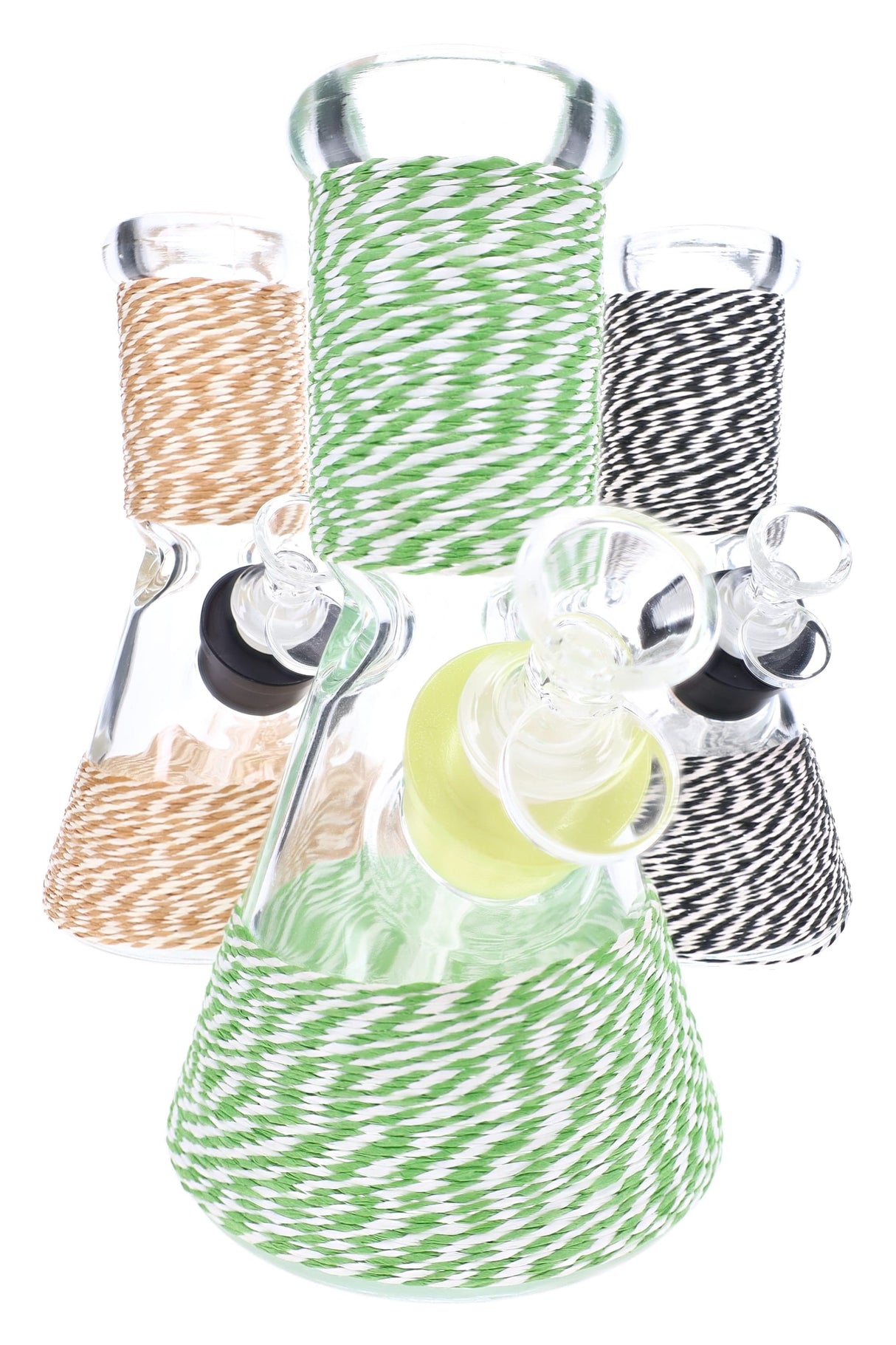 Glass Beaker Bong Gift Set “Starter Stack” – Ice Pinch – 8″