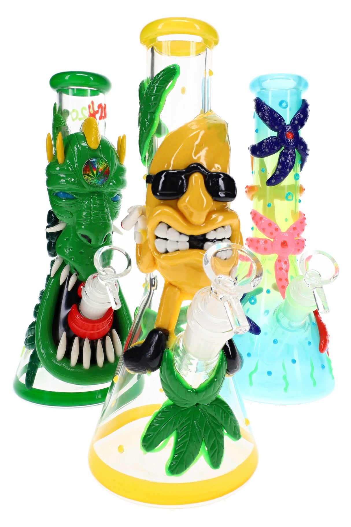 10" Colorful Resin Art GoG Beaker Water Pipe - WP3516