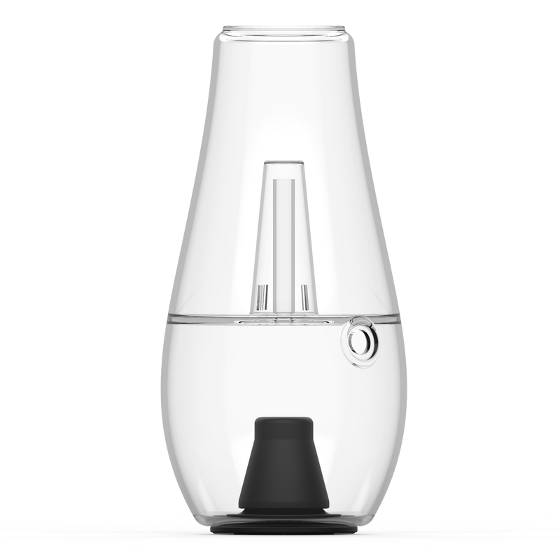 Single Zenco Flow glassware attachment with side carb hole and clear water chamber for vaporizer use