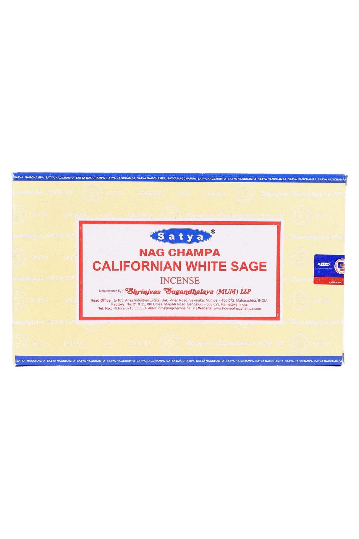 Satya Nag Champa Incense Sticks 15 g Box (12 pk)