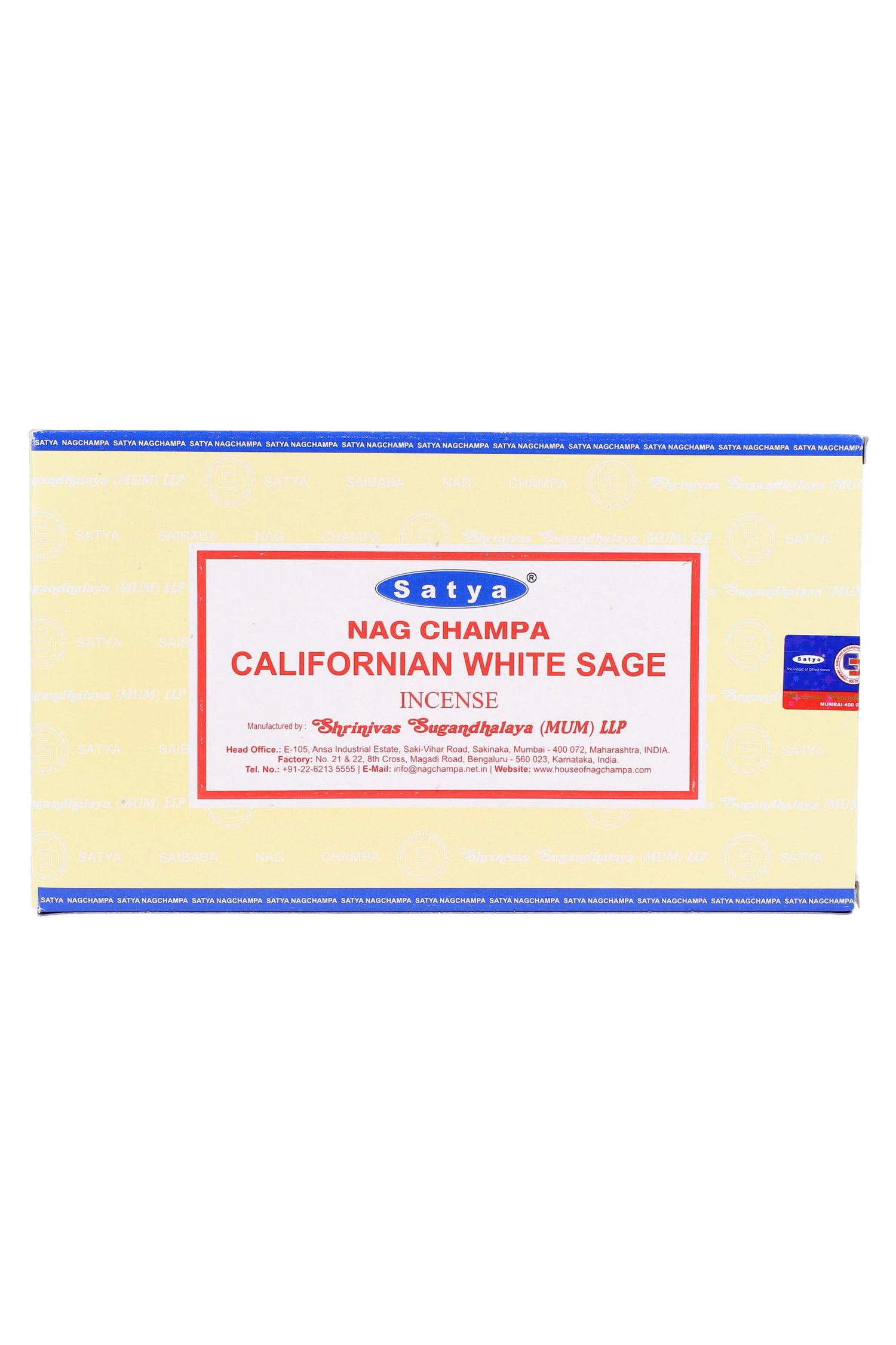 Satya Nag Champa Incense Sticks 15 g Box (12 pk)