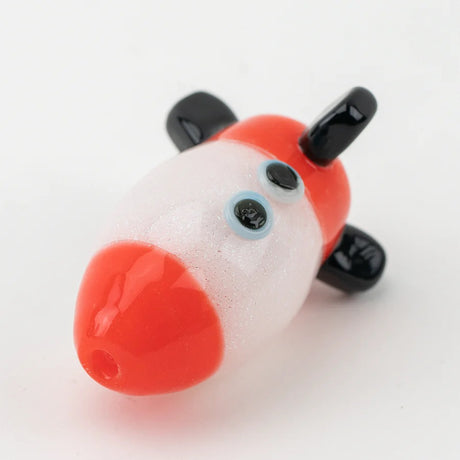 Side view of rocket-style bubble cap with two raised “porthole” dots; rounded shape for easy directional airflow.