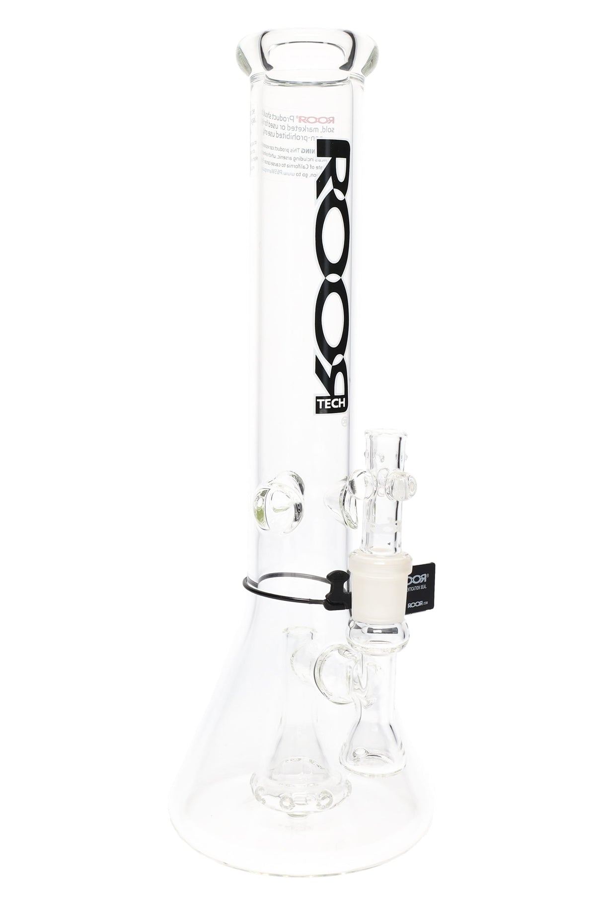ROOR Tech 14″ Clear Beaker Bong with Showerhead Perc – 5 mm Thick