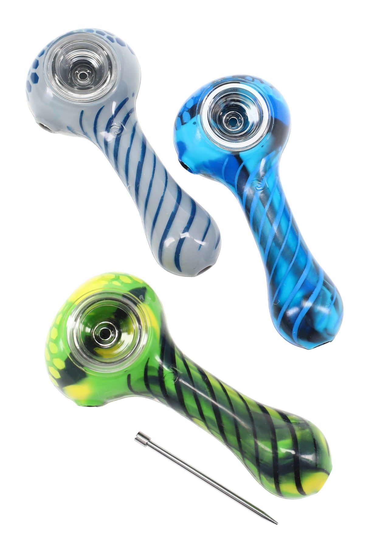 Eyce ORAFLEX 4″ Silicone Spoon – Glass Bowl & Poker