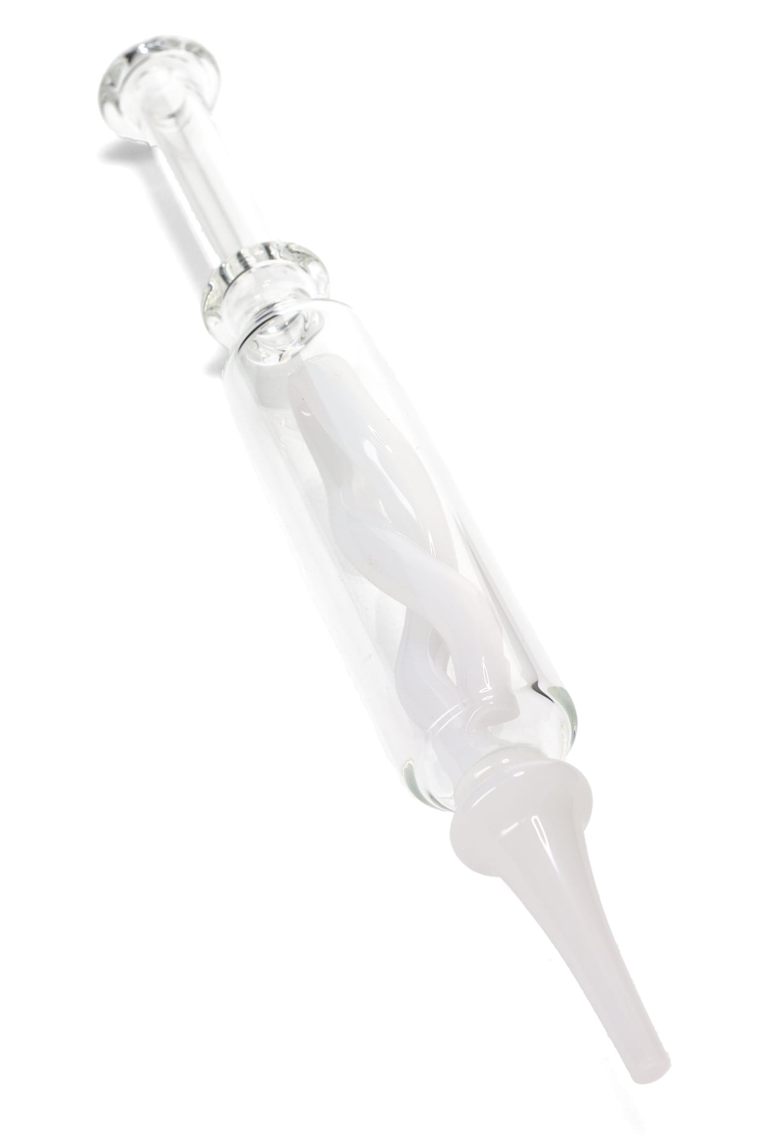 Twist Stem Glass Dab Straw “Spiral Sipper” – 8½″
