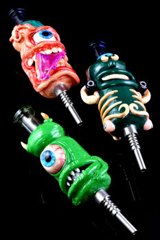 Colorful Monster Dab Straw with Tree Perc - B1337