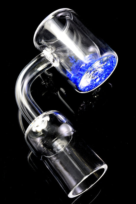 Detail of joint connection on thermochromic quartz banger; select correct 14.5/18.8 mm male or female option—other sizes will not fit.