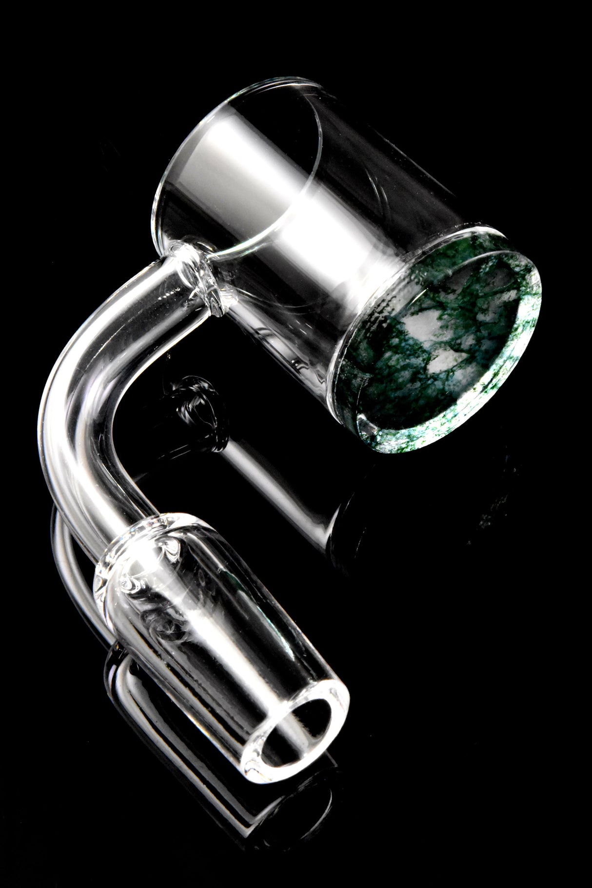 Quartz 14.5 mm Male 90° Banger – Colored Bottom – Assorted Colors