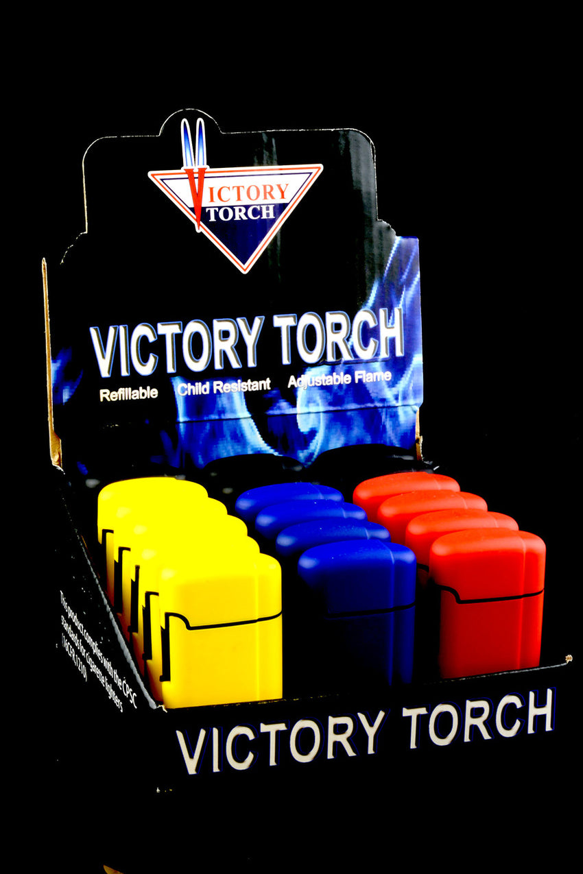 18 Pc Victory Torch Lighter Display - L153